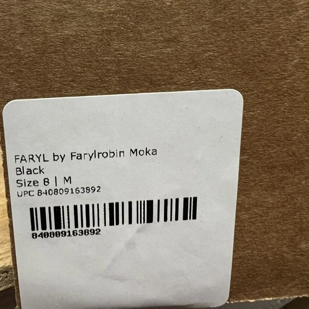 FarylRobin Women's Moka, Black Slip-On Flats, Size 8 M